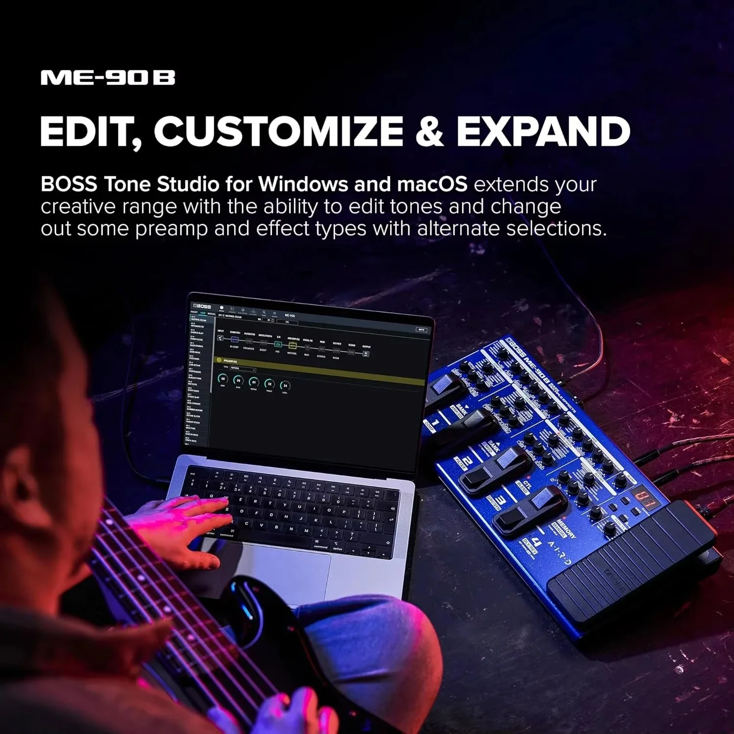ME-90/ME90/ME 90/ME-90B/ME90B/ME 90B Multi-effects Pedals Guitar/Bass Processor Electric Guitar Effects Pedal For Pro Stage