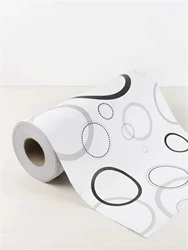 Vinyl Modern Circle Peel and Stick Wallpaper Self Adhesive Contact Paper Removable Waterproof Wallpaper For Furniture Renovation