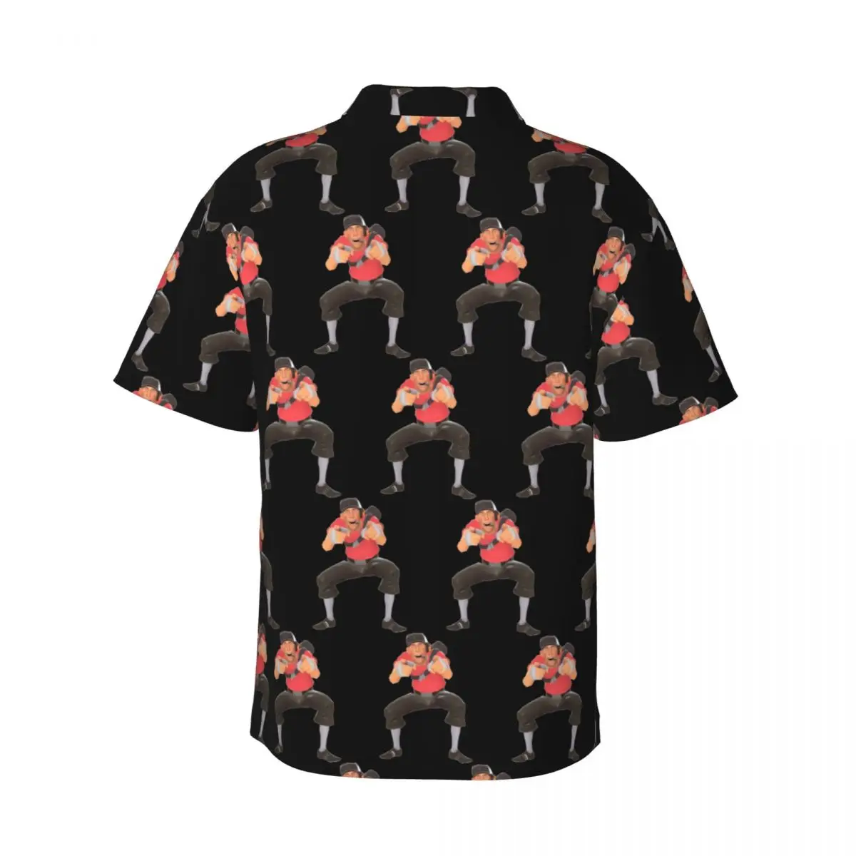 Tf2 Scout Laugh Team Fortress 2 Chemises pour hommes Chemise hawaïenne à manches courtes Hauts décontractés à boutons pour la plage d'été