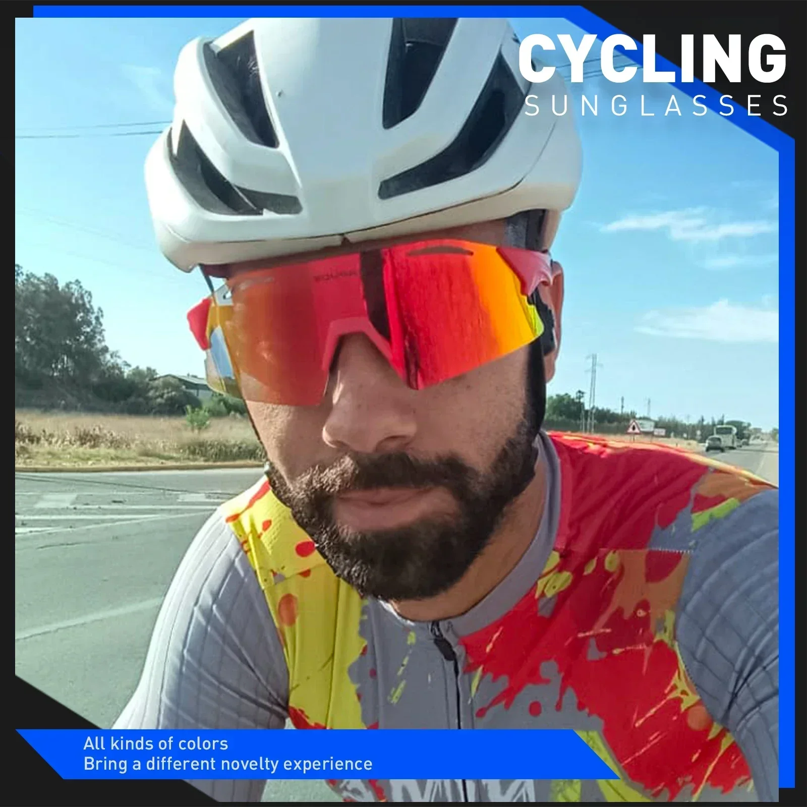 Kapvoe フォトクロミックサングラス男性用サイクリンググラス UV400 メガネ女性バイク自転車運転アウトドアスポーツマラソントライアスロン