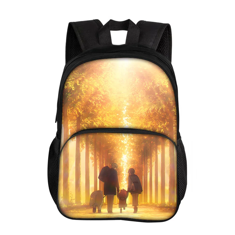 SPY×FAMILY Round Front Bag Backpack Versatile Fashion Trend Cartoon Boy and Girl School Birthday Best Gift