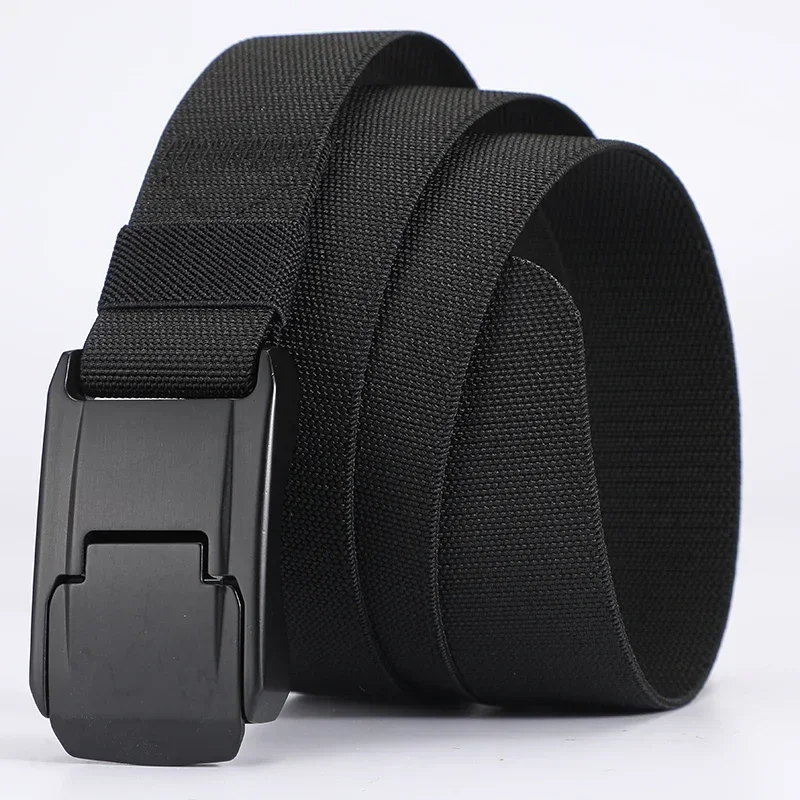 New Stretch Belt For Men and Women Quick Release Buckle Strong Real Nylon Unisex Elastic Belt Overalls Work Belt