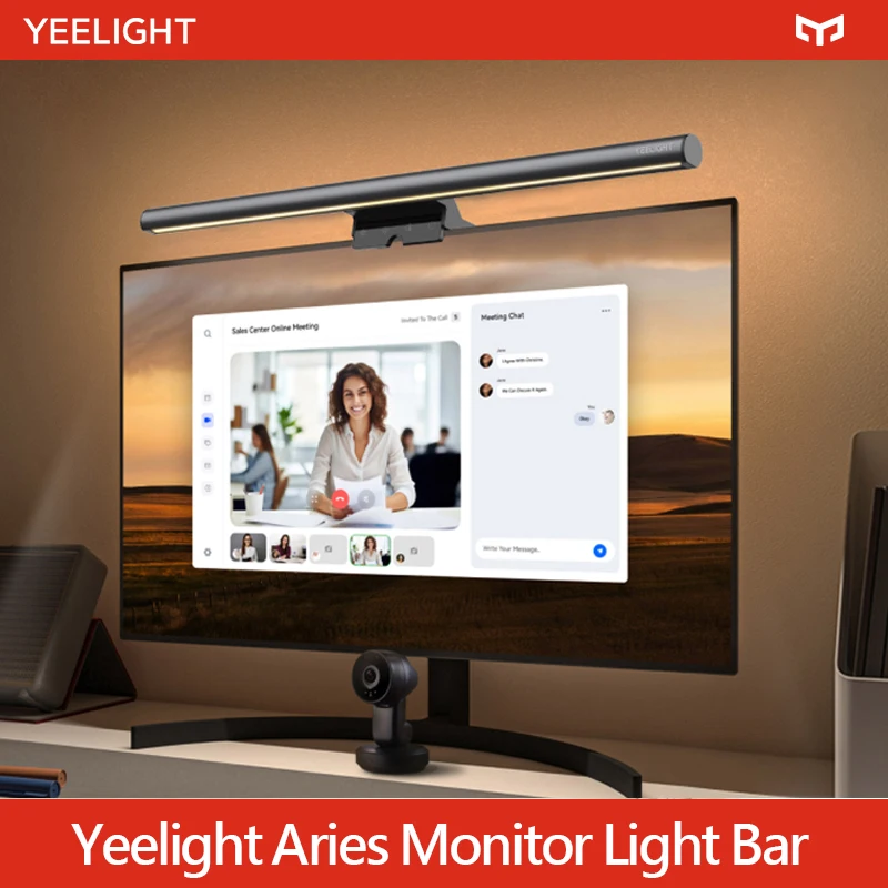 

Световая панель монитора Yeelight Aries, светодиодный экран компьютера, подвесной светильник, цвет бесконечного 3-уровневого затемнения 2700-6500K Smart Touch 45 °