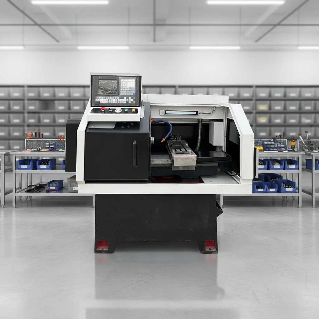 New 1100W Mini Horizontal CNC Machine 400 600 800mm Semi-automatic Single Metal Lathe Auto Threading High-Accuracy Light