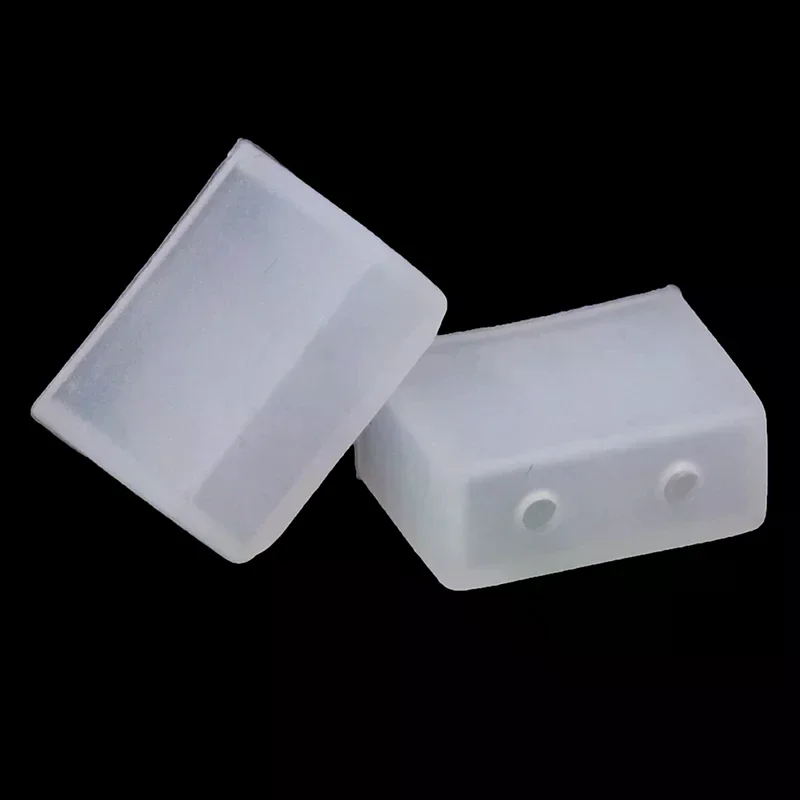 50pcs Neon Strip 6x12MM End Cap LED Silicone Connector, Waterproof LED Strip Neon Light Connector For LED Strip Installation