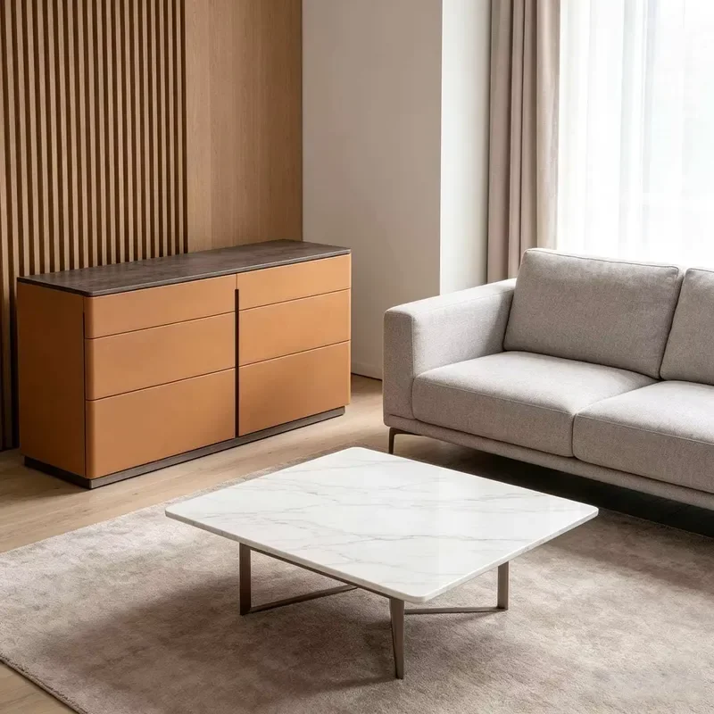 Modern Solid Wood Multi-Tier 6-Drawer Foldable Drawer Cabinet Eco-Friendly Durable Freestanding Storage Bedroom Apartment