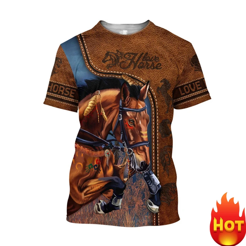 

Horse Lover 3D Print Horse Graphic T-shirt For Men Women Summer Sports Outdoor T Shirt Loose Round Neck Short Sleeve T-shirt Top