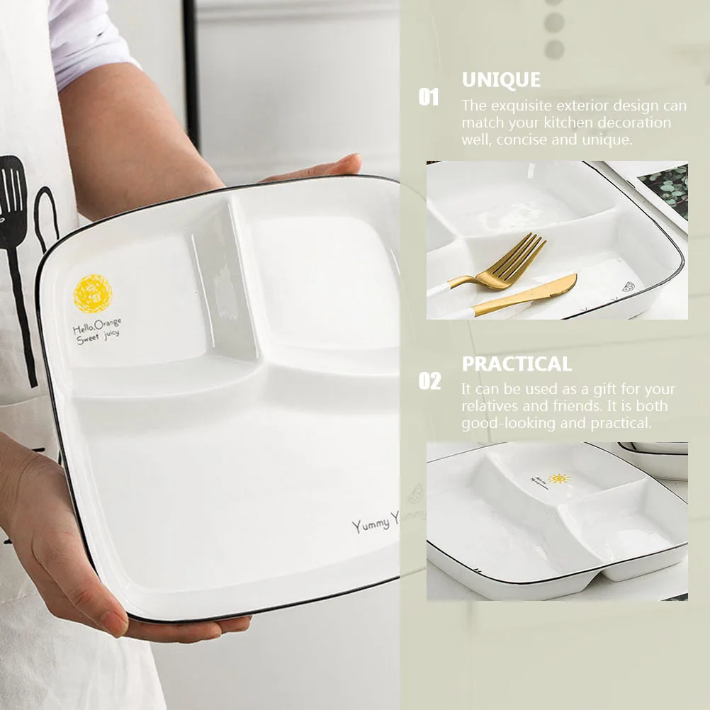 

1Pcs Stylish Ceramic Flat Plate White Multi-Purpose Safe Kitchen Dining Decoration Gift Practical High-Quality Material