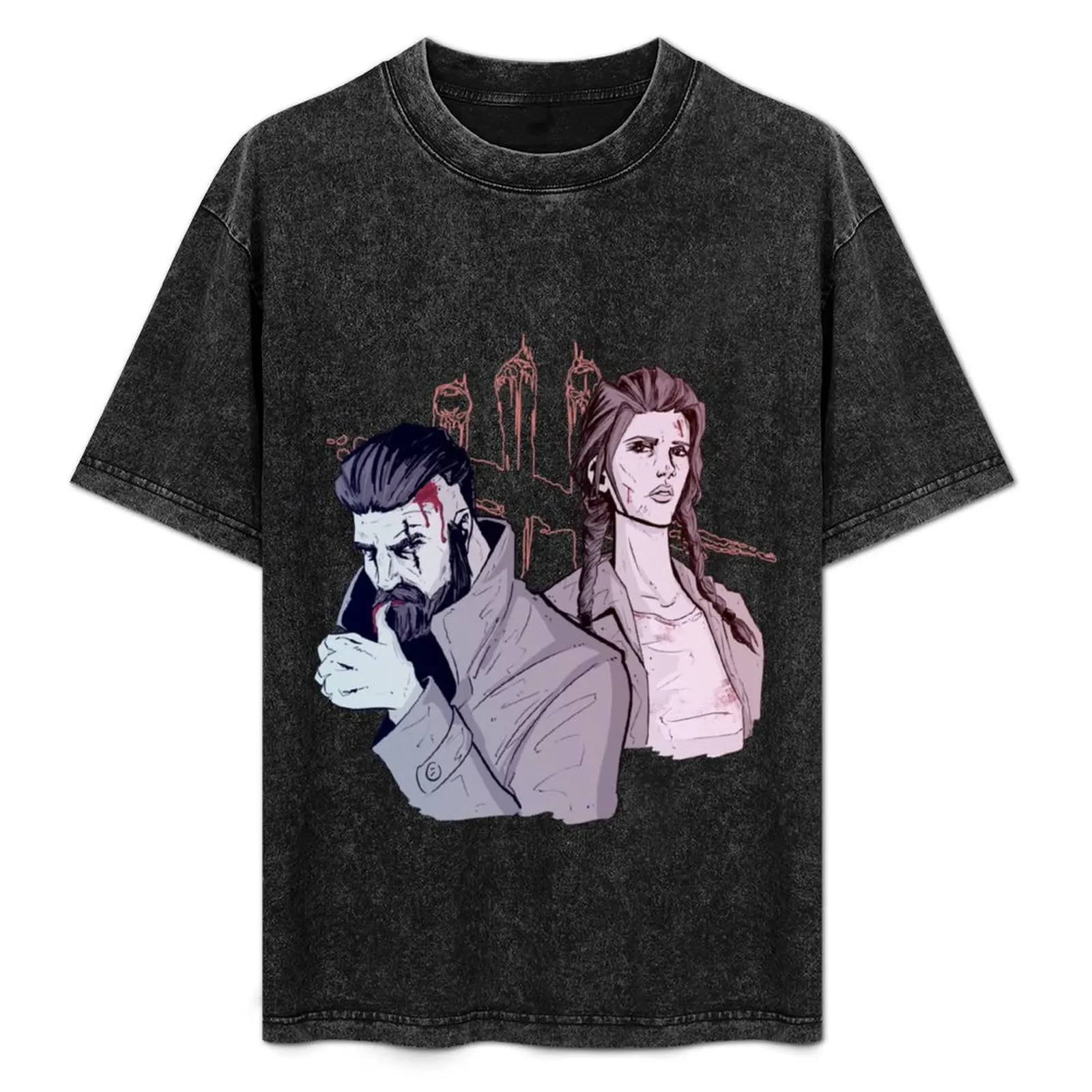 

David and Meg T-Shirt Big Size Short Sleeve Tee for Men