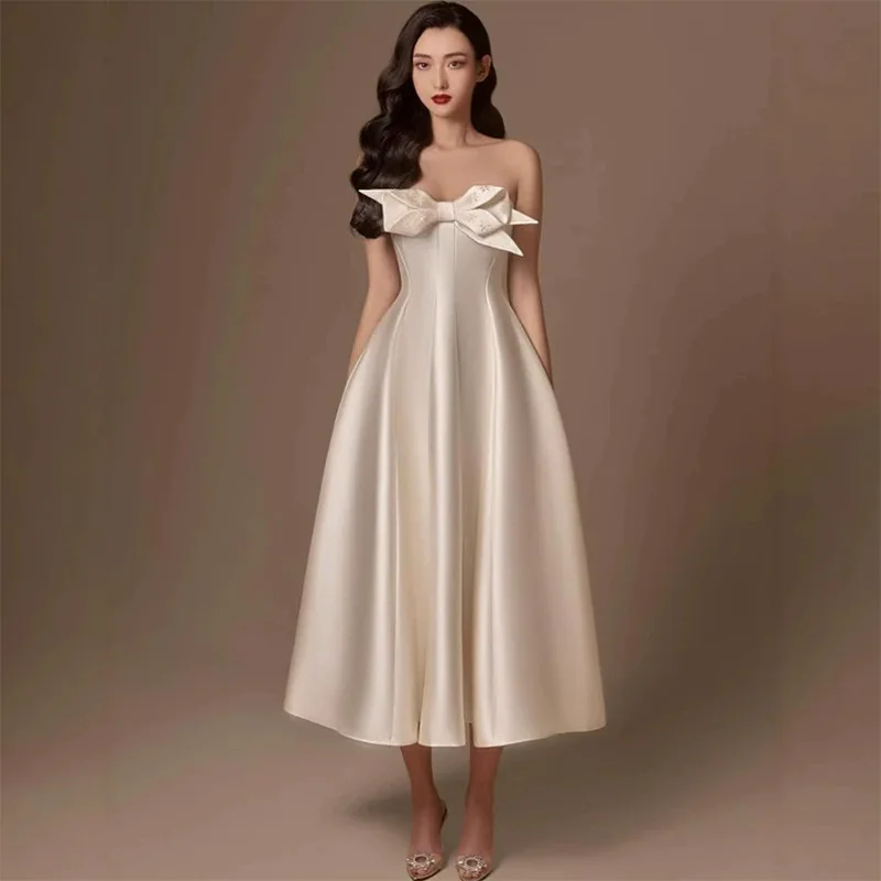 white-satin-formal-occasion-dresses-elegant-women-prom-gown-strapless-sleeveless-big-bow-a-line-simple-evening-party-dress
