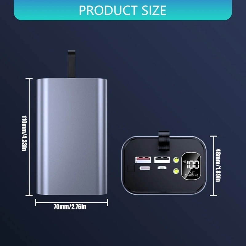 Bidirectional Charging DIY Power Banks Aluminum Shell Quick Recharges Capable 77JC