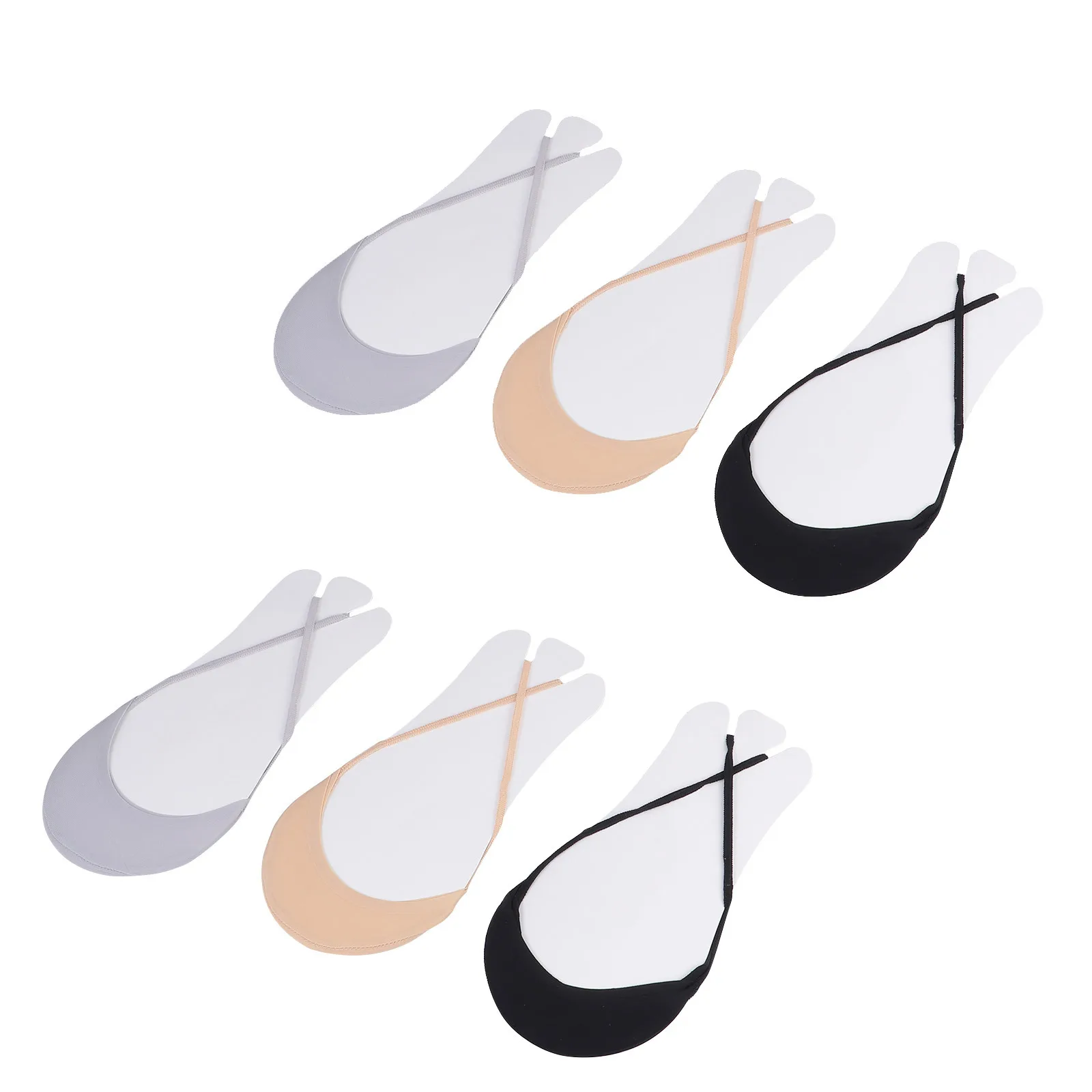 Calcetines invisibles para mujer, almohadillas transpirables para el antepié, calcetines cortos reutilizables para sandalias, tacones planos, ropa de verano, herramienta para el cuidado de los pies, 3 uds.