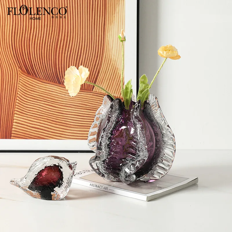 Nordic ins style creative bubble glass streamer vase villa living room dining table flower arrangement high-end home ornament