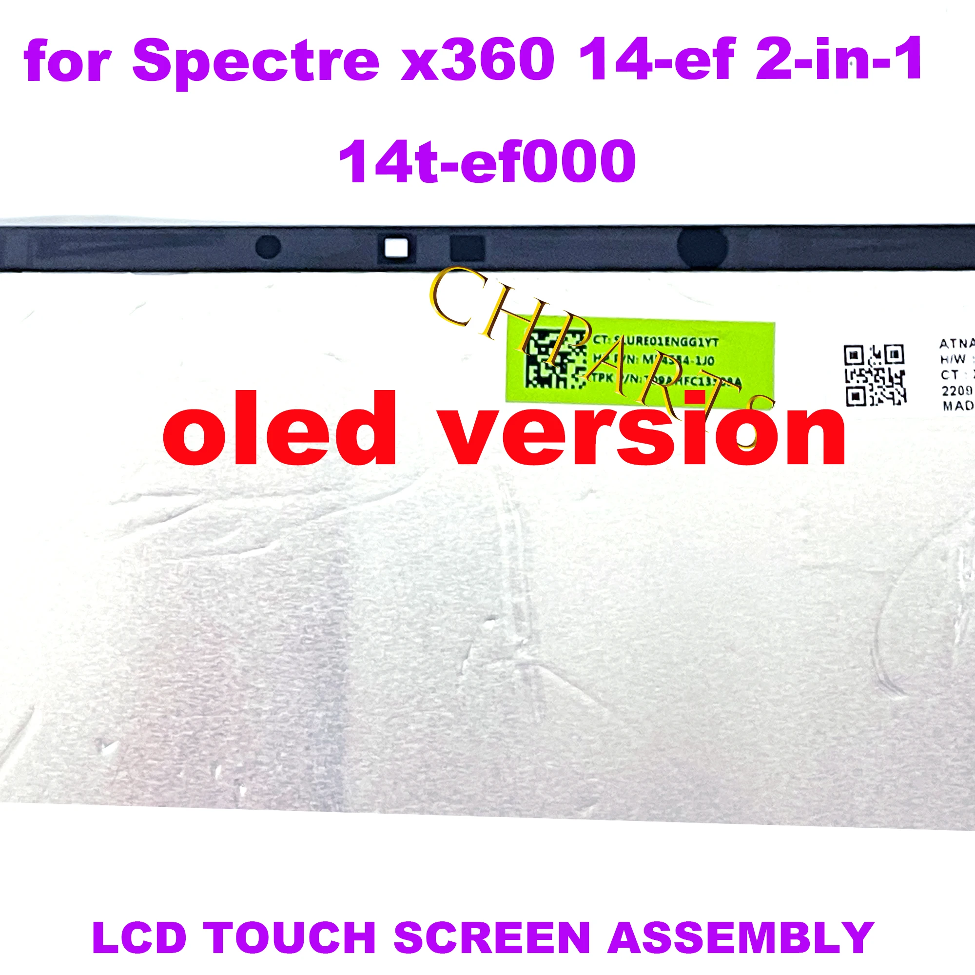 Imagem -04 - Ecrã Táctil Lcd para Painel de Substituição hp Spectre X360 14-ef 14t-ef Am-oled 135 Polegadas 1920x1280 Atna35vj07