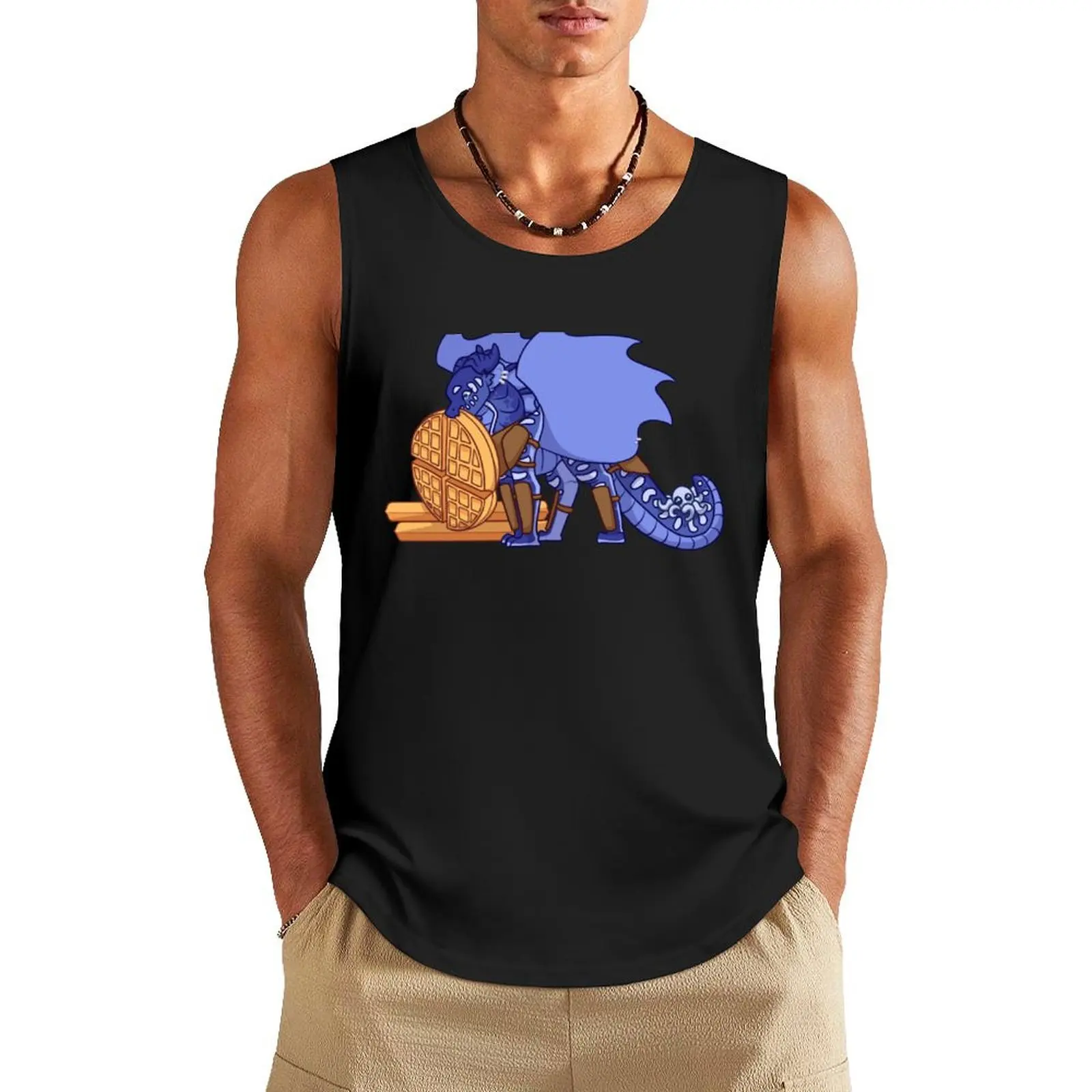 

Indigo with Waffles Tank Top Vest for boy cool things clothes for men gym training accessories