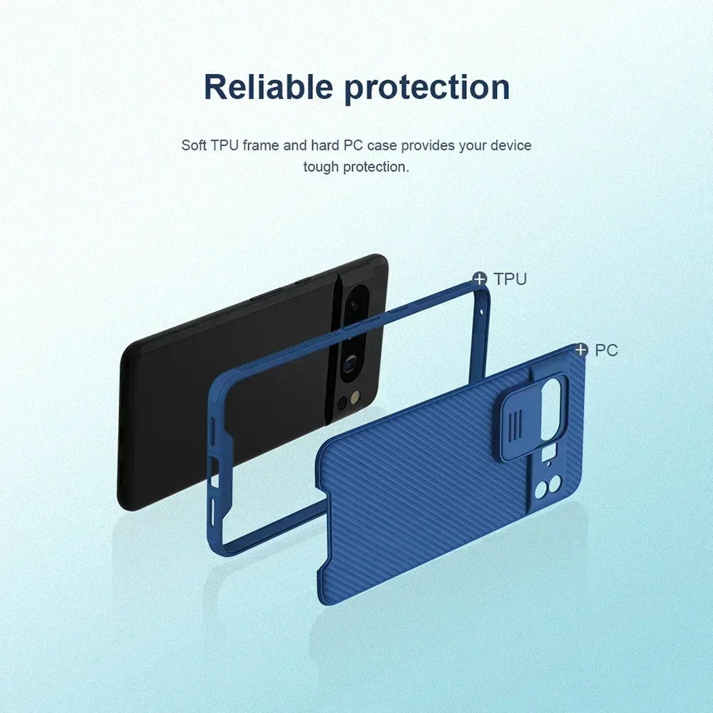 Nillkin CamShield Pro Case for Google Pixel 8 Pro Pixel 7 Pro with Slide Camera Cover Protector Hard for Google Pixel 8 Pixel 7