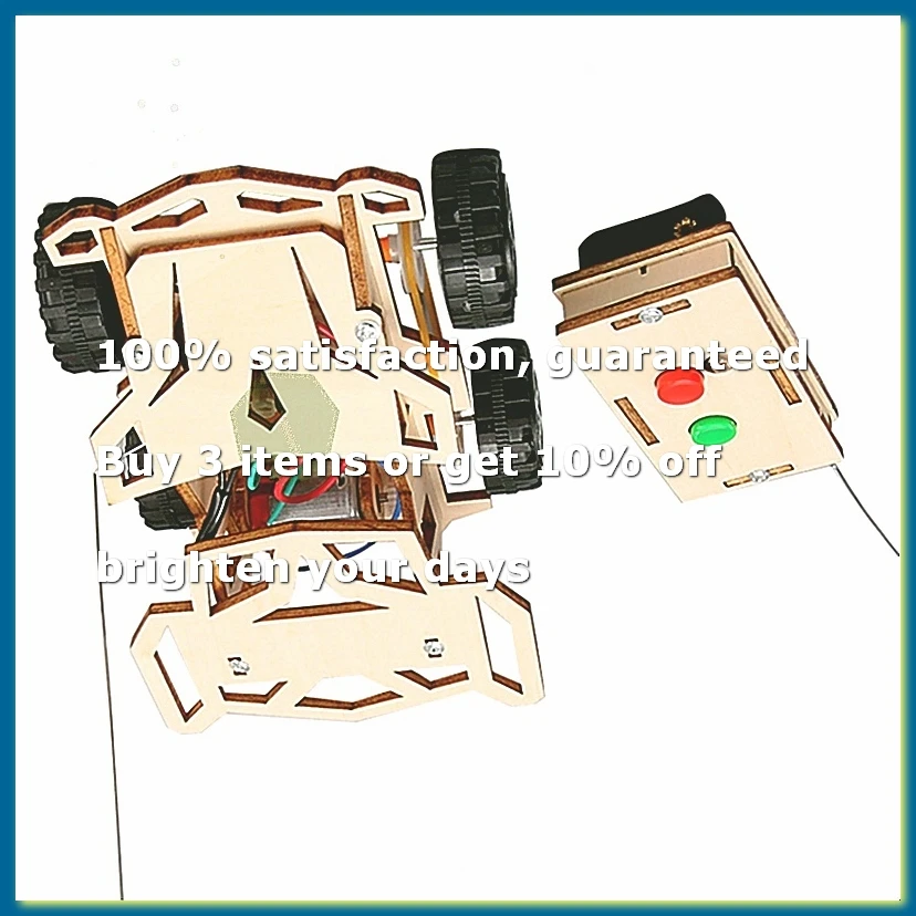 DIY Remote Control Four Wheel Drive Racing Elementary School Students Educational Fun Material Package