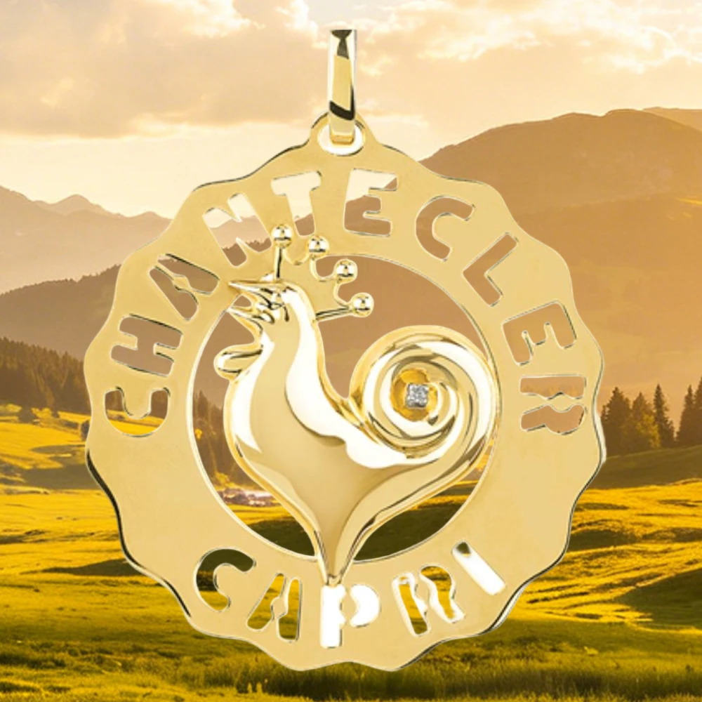 

Подарочный кулон Chanteclers 2026 к годовщине, серебро 925 пробы с позолотой, элитное ювелирное украшение для нее