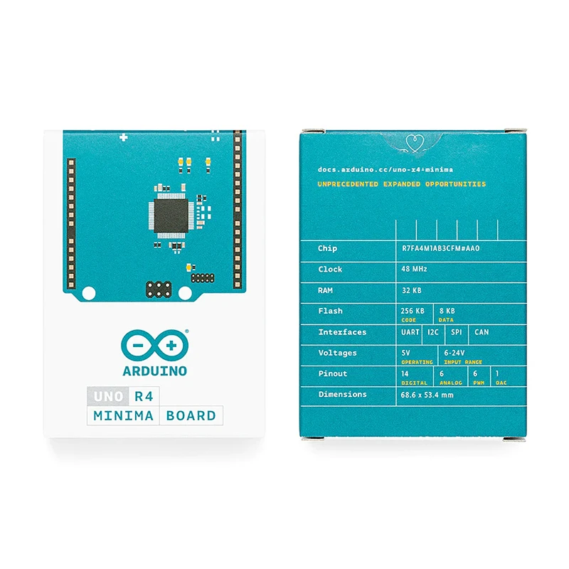 Original Arduino Uno R4 Minima Entwicklungs platine Abx00080 mit dem Ra4M1-Mikroprozessor von Renesas