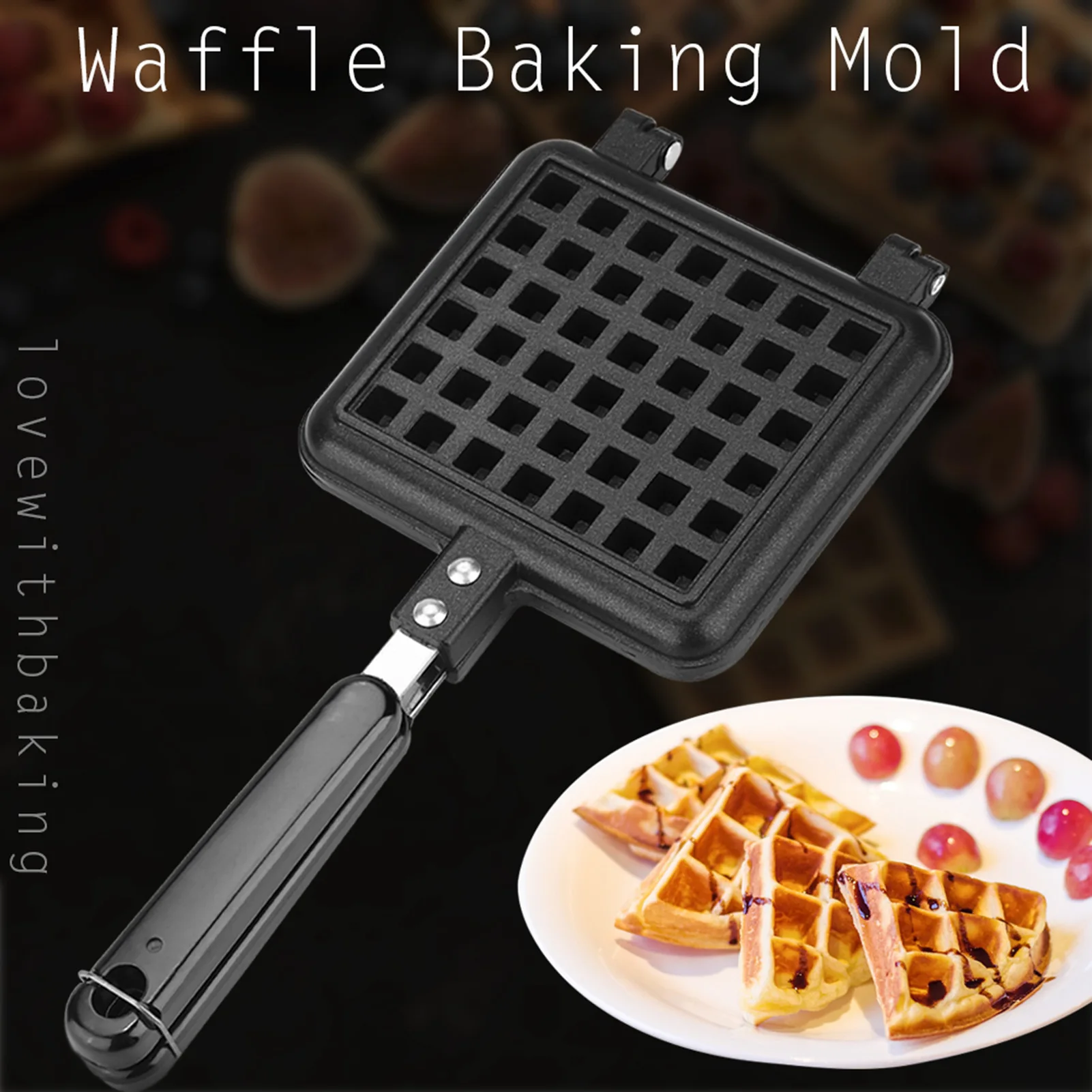 Waffle Baking Tool Waffle Mould Household Kitchen Gas NOn Stick Waffle Maker Pan Mould Mold Press Plate Cooking Baking Tool