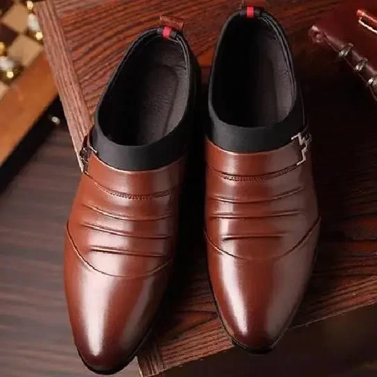 Leather Casual Business Men\'s Formal Shoes Official Social Shoe Male Party Elegant and Classic Suit Gentleman Low Price Office