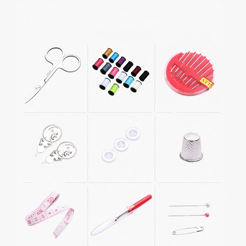 Portable Needle and Thread Kit Travel or Home Sewing Kit 10-piece Sewing Needle and Thread Box Set