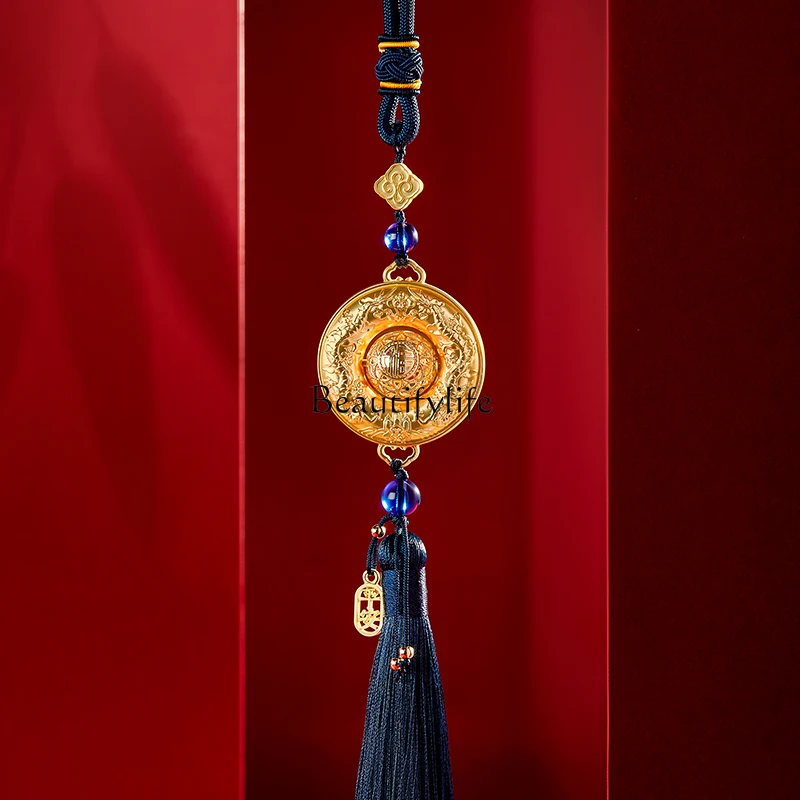 

Hexi Forbidden City Shuanglong Play Beads Car Pendant