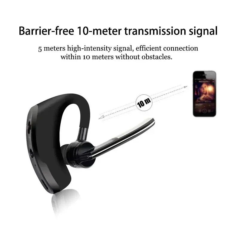 V8Wireless Earphone Noise Reduction Driving Sports Headphones Business Handsfree Call Earbud With Mic Bass Headset