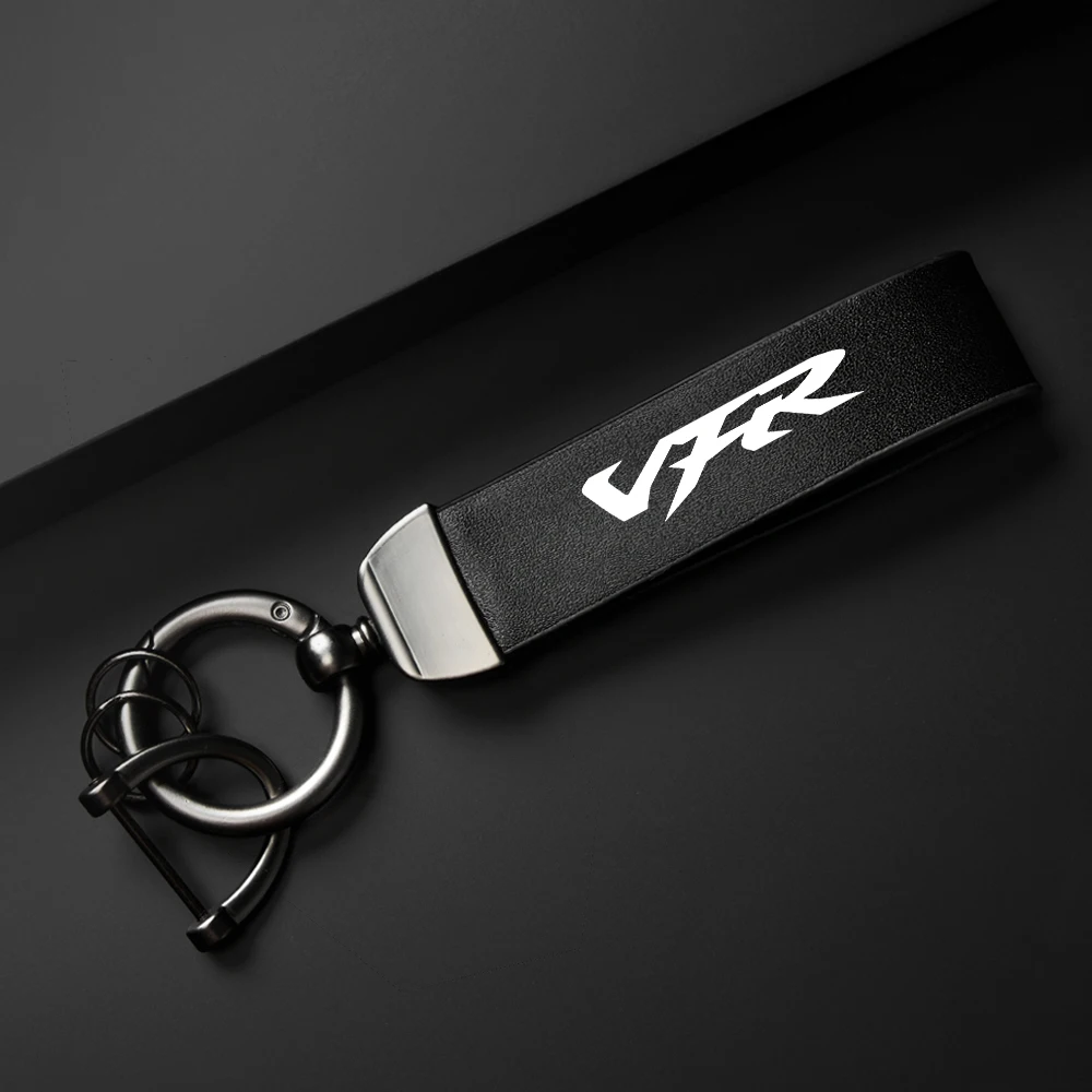 High-Grade leather Motorcycle Keychain Holder Keyring For HONDA VFR 400 750 800 800F Fi/W1 VTEC 1200F 1200X Crosstourer 1200