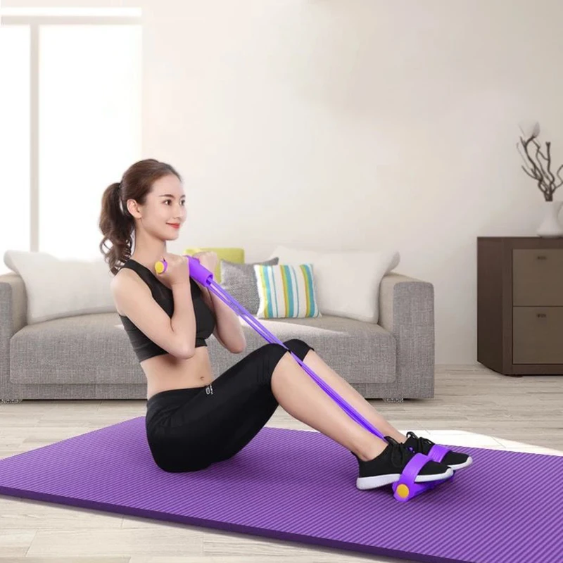 

Фитнес-резинка 4 и 6-трубный латексный педальный тренажер для сидения, тянущая веревка, расширитель, эластичные ленты, оборудование для йоги, тренировки пилатеса