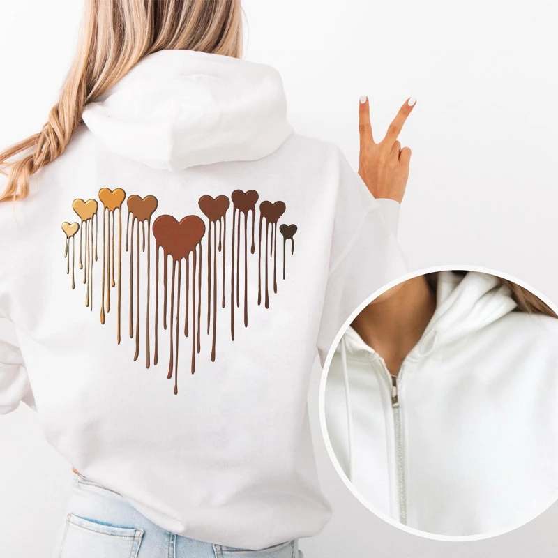 レディース ジッパー パーカー オーバーサイズ ユニセックス スウェットシャツ ハート ヒョウ柄 カジュアル ストリートウェア 女性とティーン向け 居心地の良い秋のギフト