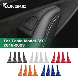 for Tesla Model 3 Model Y 2018-2023 Italy Super Suede Car Window Switch Button Sticker Door Lifting Control Panel Accessories