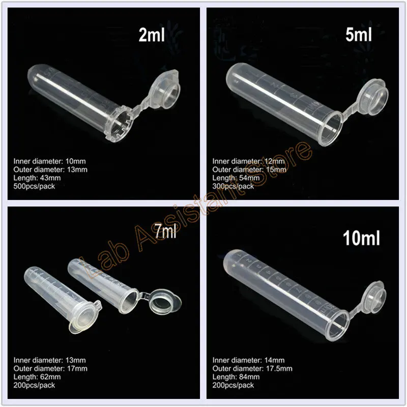 Laboratory 0.1/0.2/0.5/1.5/2/5/7/10/15ml Plastic Centrifuge Tube EP Pipette / PCR Tube Microbiology School Supplies