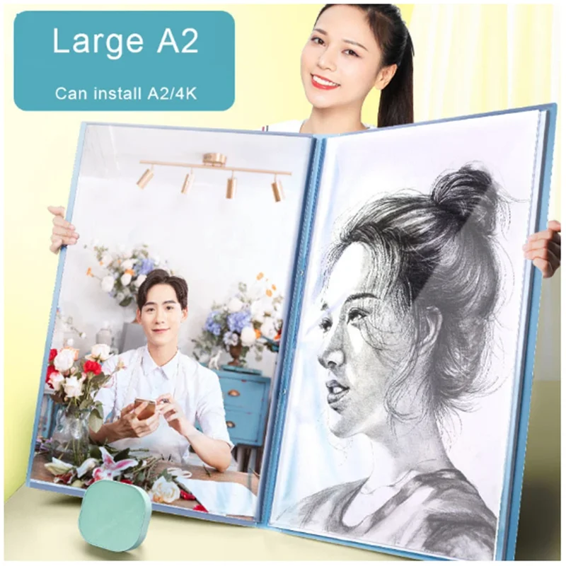 A3 8k Storage Picture Album Folder File Folder Storage Organizer Children's Art Drawing Paper Preservation Office Folders