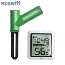 ECOWITT-Testador de Umidade do Solo com Display LCD Digital, Sensor de Umidade do Solo Vegetal, Jardim Gramado Potted Plants Care, WH0291