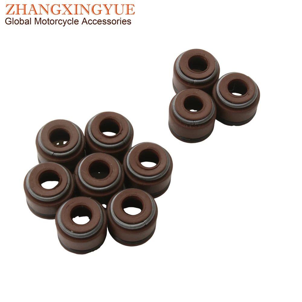10 unidades de sello de aceite de válvula para Sym Crox Allo 50 125 Cello125 Combiz125 Citycom 125 S Cruisym 250i 300i 12209-H6B-900