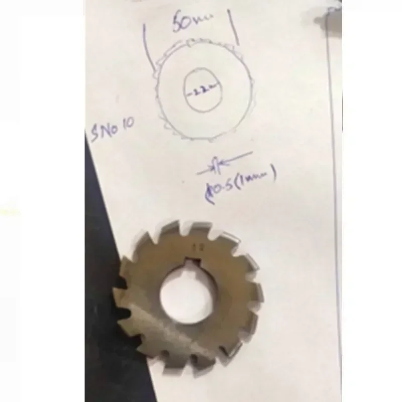 

R0.5×50×22mm thickness 1mm HSS convex half circular milling cutter semicircular corner rounding grooving milling cutter e