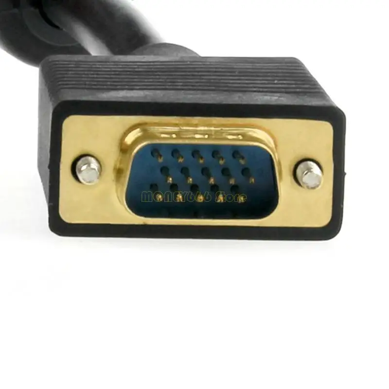 F62C VGAから5 BNC RGBHVケーブル双方向相互通信同軸は非常に明確に