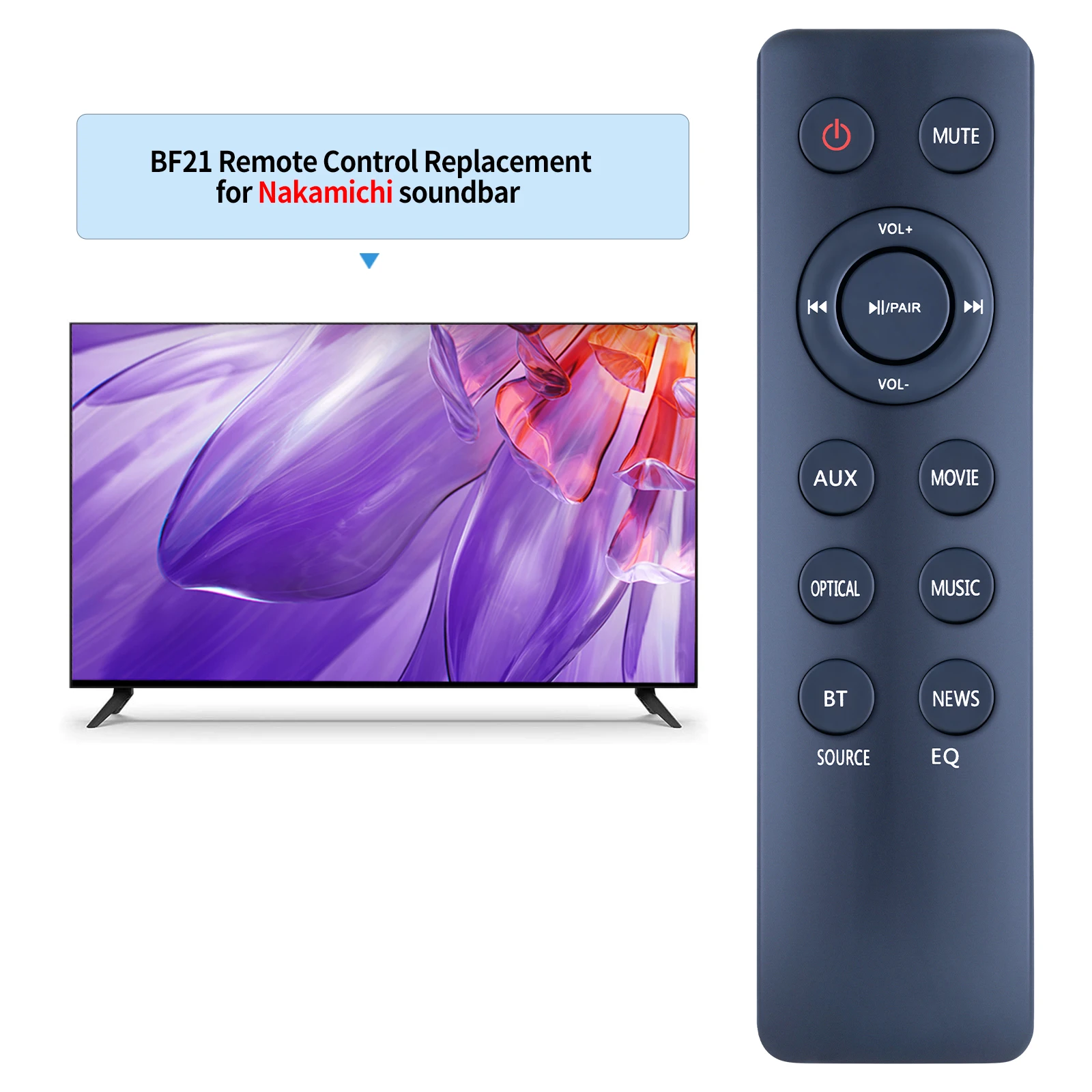 Nakamichi BF21 2.1 채널 사운드바 시스템, 리모컨 신제품