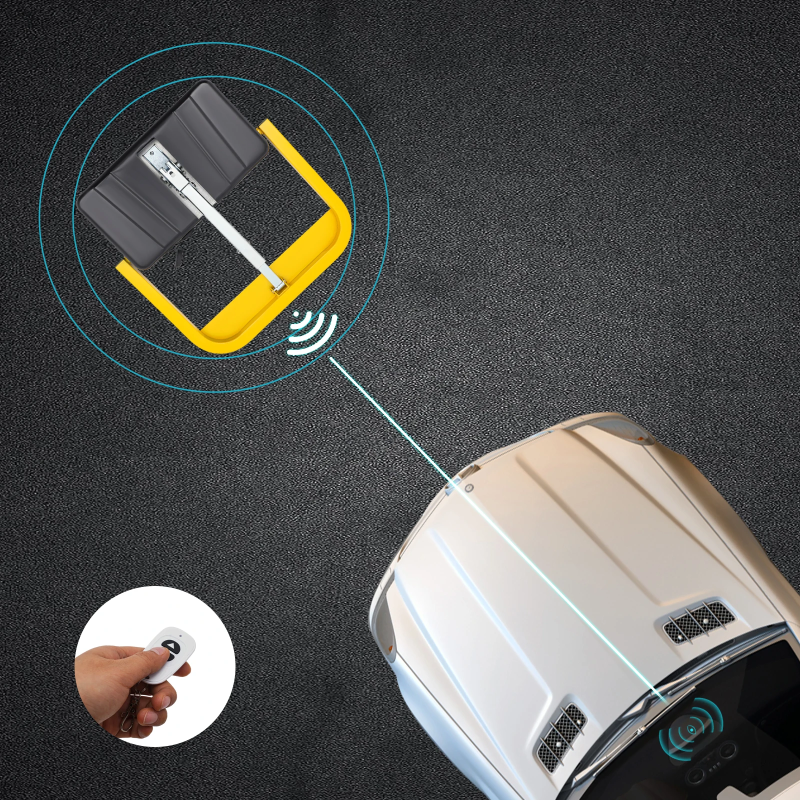 Automatic Remote Control Car Parking Lock with Keyhole Cover Parking Saver for Residential Area Parking Lot