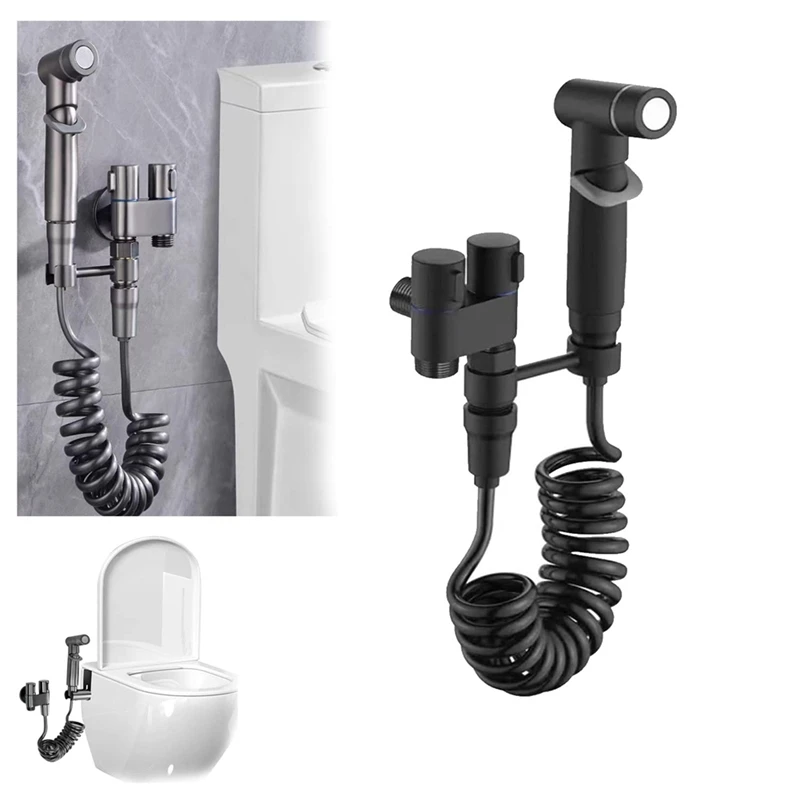 

1-In-2-Out Dual Control Valve Mini Multi-Function Faucet Mini Shower Pressure Bathroom Faucet Kit For Bidet And Shower