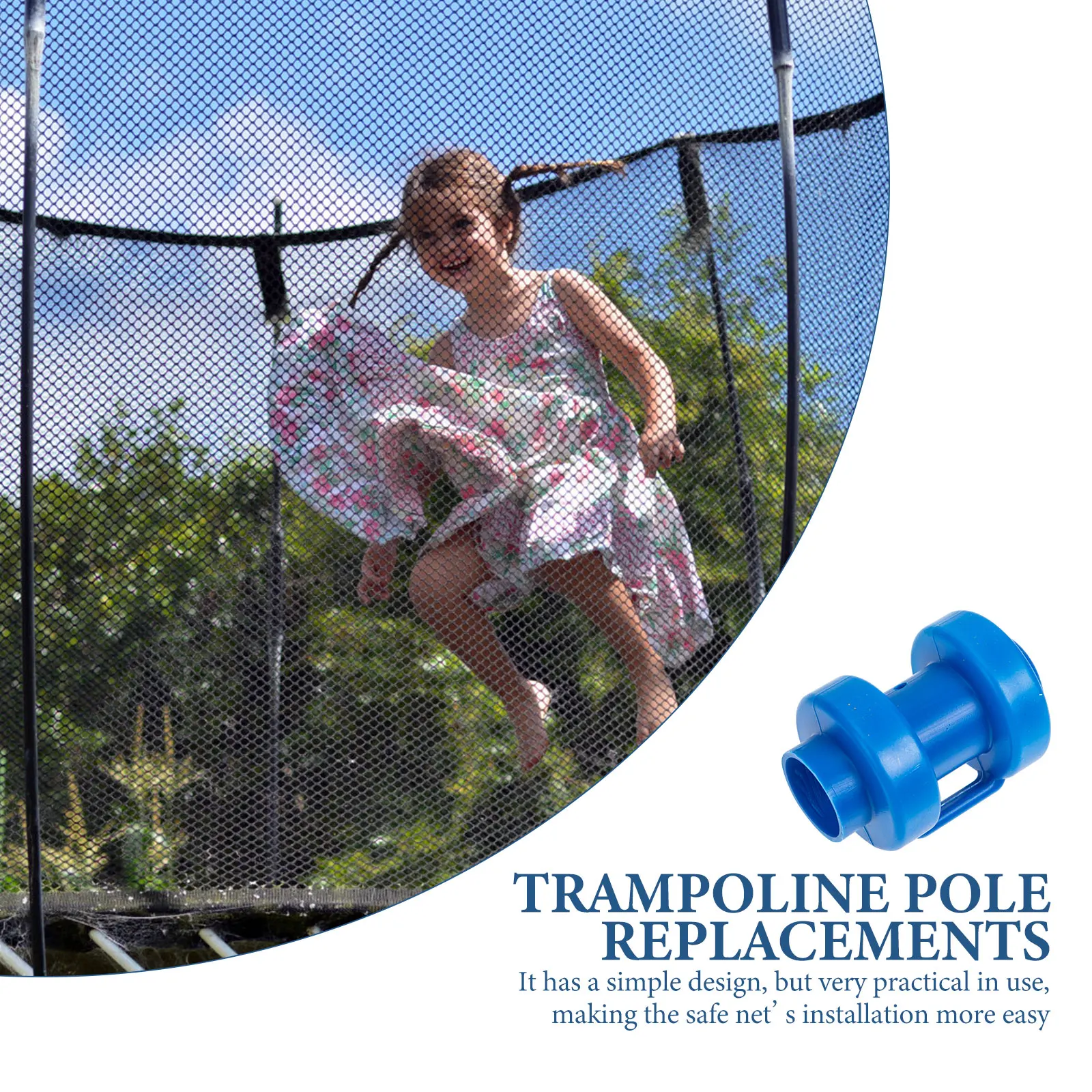 

10pcs Trampoline Safety Net Caps Protective End Covers Replacement Parts for Kids PP Material Pole Accessories