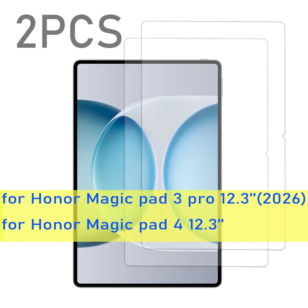 2-pack Glass screen protector for Honor Magic pad 3 pro 4 2026 12.3'' Pad tab tablet protective film