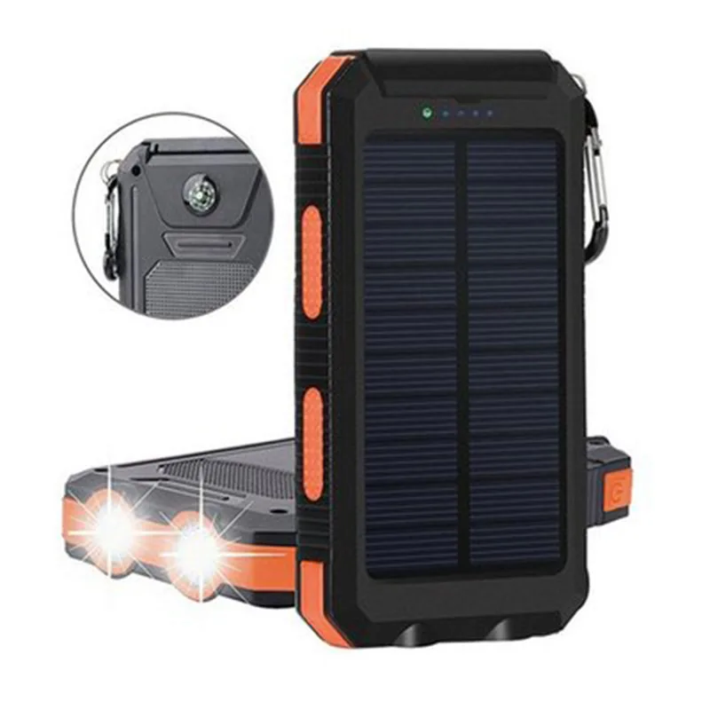 

20000mAh Solar Power Bank for iPhone Huawei Xiaomi Samsung LED Powerbank Portable Solar Charger External Battery Pack Power Bank