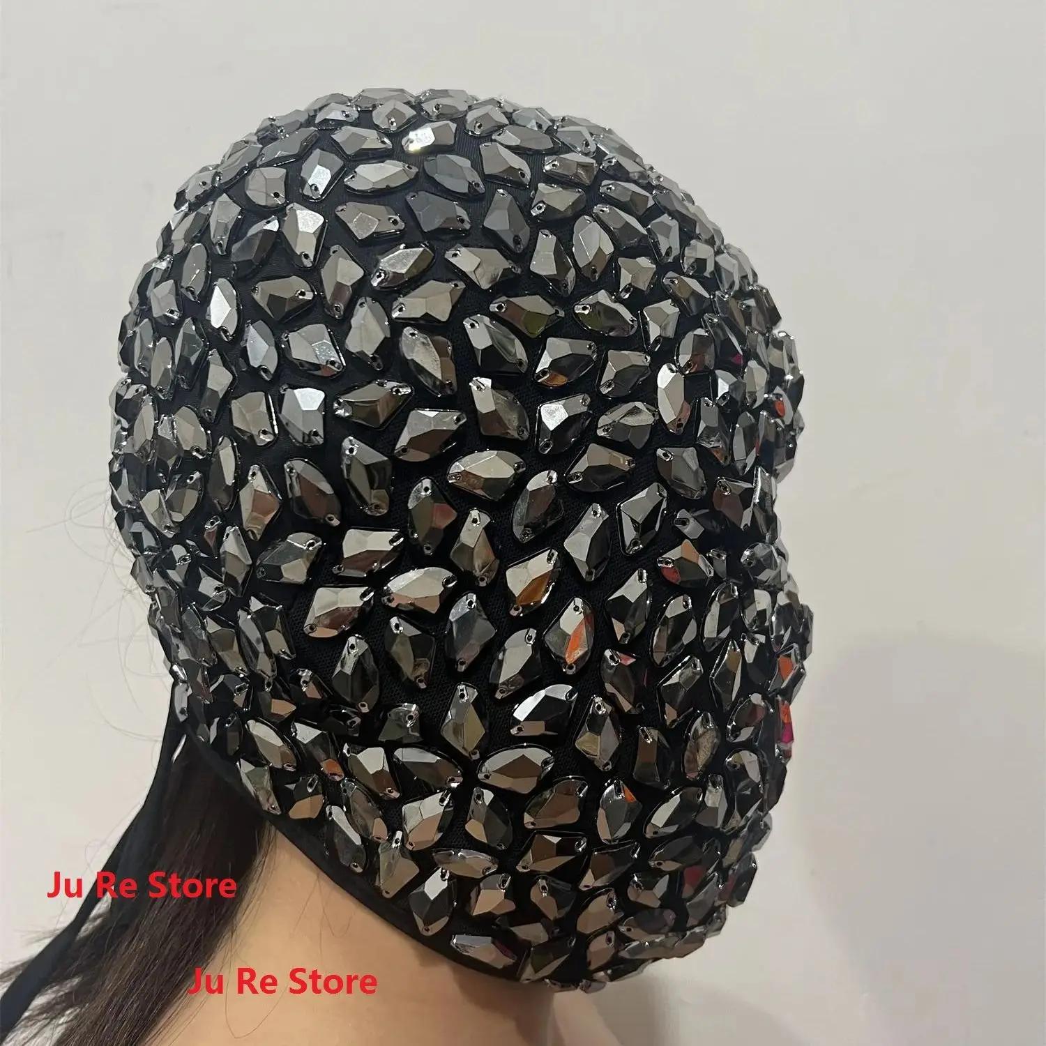 American Street Fashion Personalized Handmade Heavy Industry Shining Accessories Hip Hop Rock Nightclub Performance Masked Hood
