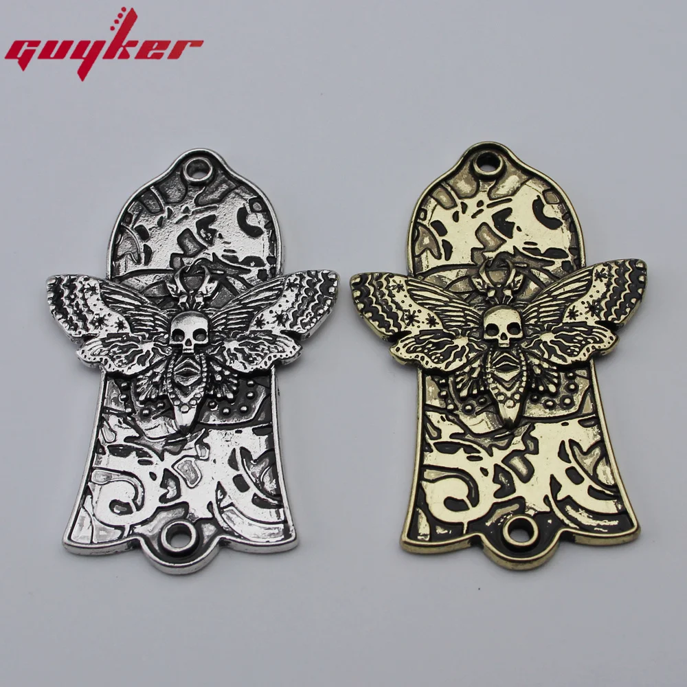 1 Pcs Guitar Head Cover 2 Holes Metal Guitar Truss Rod Cover For LP Style Guitar Parts Ancient Silve/Gold