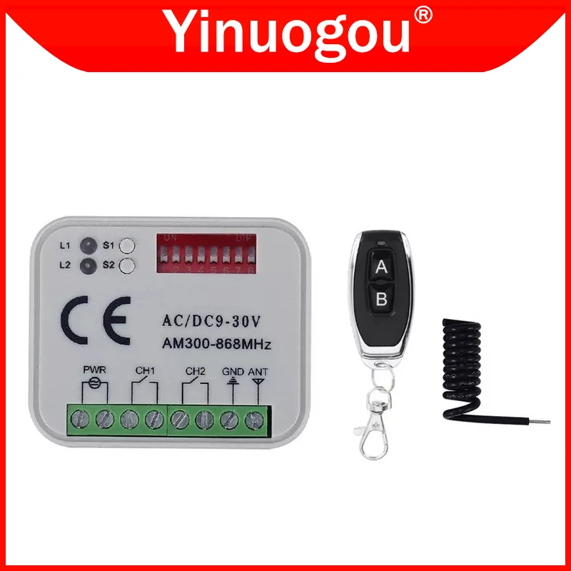 Universal RX MULTI Receiver 433 a 900 mhz / 433 a 868 mhz AM300-868MHz AC/DC9-30V For Garage Door Gate Remote Control Receiver