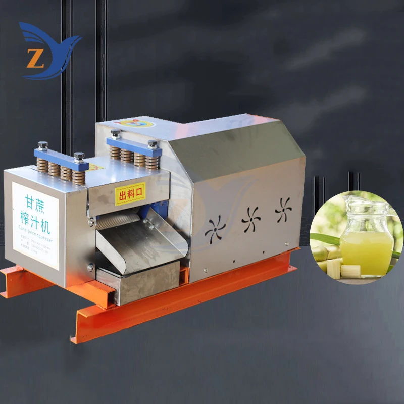 Sugarcane Juicer Machine 2200W Electric Press Stripping Stainless Steel Commercial Domestic Squeezer Fruit Squeezing Equipment