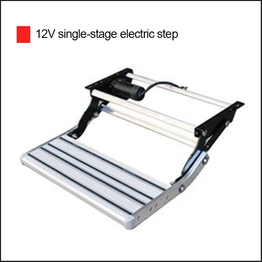 Motorhome Electric Step RV Trailer Single-layer Folding Manual Foot Pedal Aluminum Alloy Pedal 80w