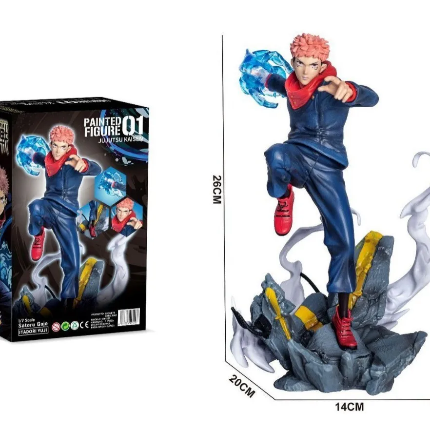 28 centimetri Anime Del Fumetto Jujutsu Kaisen Gojo Satoru Bambini Giocattoli Modello In Pvc Statua Collezione Brinquedos Action Figure Giocattoli Di Compleanno Regalo